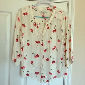 Skies are Blue cherry print blouse